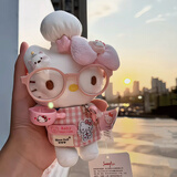 正版hellokitty包包挂件毛绒玩偶生日礼物送女生闺蜜圣诞节礼物 小粉厨师kitty+礼袋【正版】