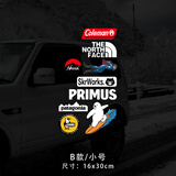 北艺2025新款jeep运动户外越野自驾游汽车贴纸个性创意卡通装饰贴画 喷绘雪山越野-B款-小号16x30cm