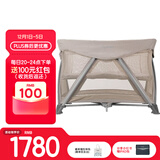 NUNA婴儿床多功能游戏床折叠便携儿童床带床垫宝宝用SENA aire 香槟色