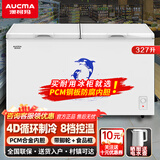 澳柯玛（AUCMA）国补20%-双温冰柜冷柜冷藏全铜管家用大冷冻商用顶开门小冰柜速冻保鲜柜卧式电冰箱一级能效家电 327升 ，BCD-327CHN丨双门双温