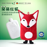 HUGO FROSCH德国暖蛙热水袋注水款生物基材质暖水袋 卡通造型 红狐狸 0.8L