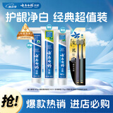 云南白药牙膏口腔护理经典套装 护龈亮白祛渍 清新口气3支装535g+牙刷2支