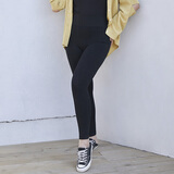 惟友大码打底裤女200斤外穿春秋薄款莫代尔紧身裤 8008春秋薄款九分黑色 均码 建议110至140斤