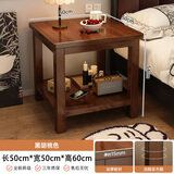 第一森林 茶几桌家用客厅边几沙发边柜简约茶台实木腿小方几茶桌 【实木腿边几款】黑胡桃色50*50