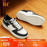 361°运动男鞋秋冬季学生复古厚底增高小白休闲板鞋子男672426615-4