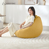 LUCKYSAC懒人沙发EPP豆袋 单人客厅阳台卧室飘窗小沙发座椅 标准款玉米黄