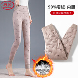 浪莎内胆羽绒裤女内穿冬季加绒加厚保暖裤高腰大码修身轻薄东北棉裤