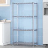 蜗家置物架厨房落地多层收纳架 家用微波炉层架锅碗架调料架储物架4层