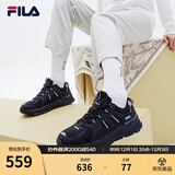 FILA 斐乐TREK老爹鞋男鞋新款休闲鞋时尚复古运动鞋跑鞋 F12M211129FCB-鱼子灰/黑 42.5