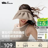 蕉下（beneunder）遮阳帽子防晒帽女防紫外线太阳帽贝壳空顶帽便携TS550灰