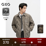 GXG男装宽松短款羽绒服衬衫外套冬季 卡其色 170/M