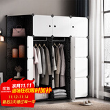 安尔雅简易衣柜收纳柜塑料储物双人双人衣橱非布非实木组装组合单人衣柜