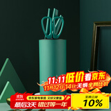 炊大皇 刀具套装 厨房锋利刀具5件套 切片刀切菜刀祖母绿