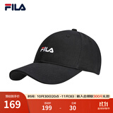FILA 斐乐官方棒球帽情侣款男士女士帽子时尚休闲鸭舌帽子遮阳帽 正黑色-BK XS