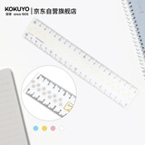 国誉（KOKUYO）淡彩曲奇亚克力高考透明直尺20cm 210*40*2.5mm颜色随机1个装 WSG-CLC20