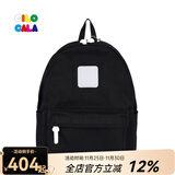 CILOCALA双肩包女M+号登山包校园电脑包大容量旅行包上班出游背包帆布书包 BLACK-黑色M+中号