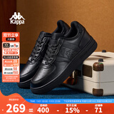KAPPA卡帕男鞋板鞋男秋冬新款透气小白鞋子男百搭休闲鞋情侣跑步运动鞋 黑色 43