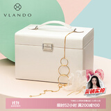 VLANDO首饰盒生日礼物送女友老婆桌面收纳盒耳环项链戒指饰品盒