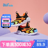 361°童鞋 儿童学步鞋夏季男女童软弹毛毛虫鞋运动宝宝鞋黑25