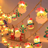 梦桥圣诞节装饰灯led满天星星彩灯串灯室内布置礼物圣诞树老人1.5米