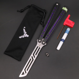 YY小刀yy钢鹦鹉螺 夜光配重 轴套螺丝款 蝴蝶刀练习刀未开刃 黑紫