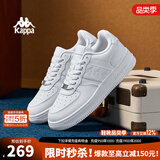 KAPPA卡帕男鞋板鞋男秋冬新款厚底小白鞋子男百搭休闲鞋情侣跑步运动鞋 鹭羽白 38