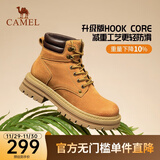 骆驼（CAMEL）【山丘】马丁靴女秋冬季新款复古短靴时尚女士大黄工装靴子 L25W307145土黄 37