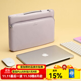 SANWA SUPPLY 苹果电脑包手提 macbookpro内胆包 笔记本包 毛绒内胆专利护角 丁香紫 13.3英寸【适配新Mac Pro14】