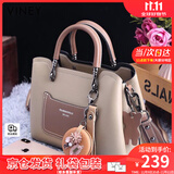 viney新款斜挎包包女包牛皮水桶单肩包通勤生日礼物送女友老婆 【杏色】高级感实用高档托特包 时尚休闲轻奢品牌手提包