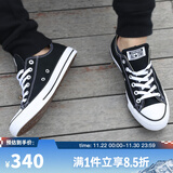 匡威（Converse）【滔搏运动】匡威男鞋女鞋低帮帆布鞋硫化鞋情侣常青经典款黑色 101001 37.5