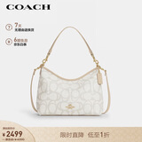 蔻驰（COACH）【品牌直供】女士LAUREL中号经典标志单肩斜挎包象牙白色CBH87
