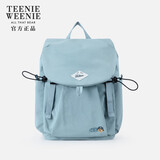 Teenie Weenie轻便户外双肩包女生翻盖抽绳登山包TW小熊双肩背包电脑女开学礼物