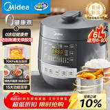 美的（Midea）【国家补贴】0涂层钢胆电压力锅6L双胆全自动智能预约家用煲汤煮饭MY-C6856G电饭煲高压锅4-6人