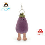 Jellycat活泼茄子包包挂饰食物蔬菜毛绒玩偶挂件公仔圣诞节生日礼物 活泼茄子包包挂饰 One Size