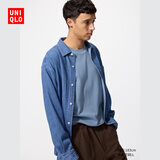 优衣库男装女装柔软圆领T恤/休闲长袖上衣25秋冬新款479783 63 天蓝色 M /170/92A