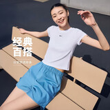 耐克(NIKE)春夏女短袖圆领T恤 运动休闲 紧身衣FV5509-100 白M