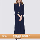 MeetMetro玛依尔法式仙女连衣裙女2025秋新款高端气质纯欲风裙子礼服长裙 藏蓝【现货】 M