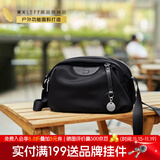 莱夫包包女包帆布单肩包 轻巧百搭小布包 休闲简约枕头包 暗夜黑 大号-可放三折伞