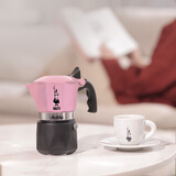 比乐蒂双阀摩卡壶咖啡壶粉色2杯份便携手冲意式咖啡机