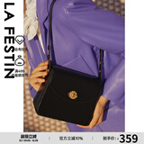 拉菲斯汀包包2025新款方糖包时尚腋下包红色结婚新娘手提小方包 620930 骑士黑