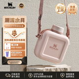 STANLEY不锈钢大容量运动水壶轻量便携简约斜挎水杯739ML晶粉色