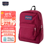 JANSPORT杰斯伯双肩包男背书包女学生校园电脑包 47LW04S 深紫酒红