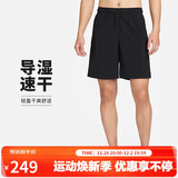 耐克（NIKE）男运动短裤 夏季梭织短裤休闲裤 跑步速干 DV9331-010 黑 L