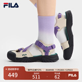 FILA斐乐官方女鞋奶霜凉鞋2025夏季新款沙滩鞋子凉拖休闲鞋运动鞋 安哥拉棕/皇家紫-AR 38