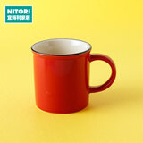 NITORI宜得利家居 陶瓷简约马克杯办公室喝水杯茶杯 马克杯JML018 300ML 红色