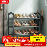 安尔雅鞋架门口多层简易鞋柜客厅宿舍出租房收纳架子加粗 四层
