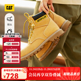 CAT卡特经典大黄靴马丁靴男士牛皮钢头防撞固特异耐磨高帮鞋P89162 黄色 39