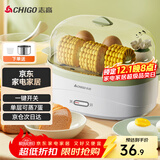 志高（CHIGO）煮蛋器 家用蒸蛋器电蒸锅 早餐煮蛋机 防干烧蒸蛋神器 可煮8个蛋【配蒸碗+量杯】ZDQ208 绿