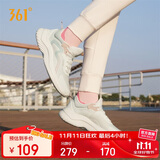 361°运动鞋女秋冬季网布透气健身轻便休闲厚底慢跑步鞋子682232210-1