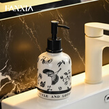 繁夏陶瓷洗手液瓶子高级感卫生间沐浴露按压式空瓶乳液瓶洗发水分装瓶